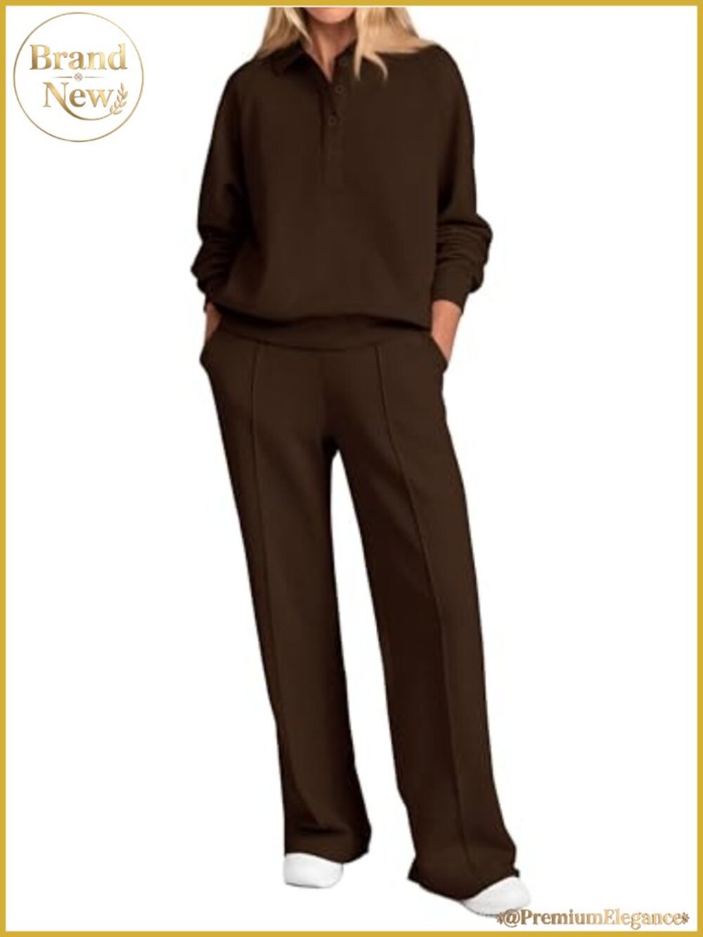 PRETTYGARDEN Women's 2 Piece Sweatsuit Set Viscose Polyester Elastane Lounge